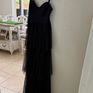 Lulu's Black Layered Maxi Dress